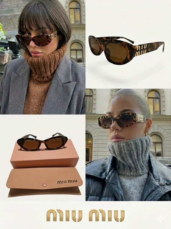 Miu Miu Accessories - 🔥NEW✨ Miu Miu ✨ Authentic Tortoiseshell Brown & Black Cat-Eye Sunglasses 😎